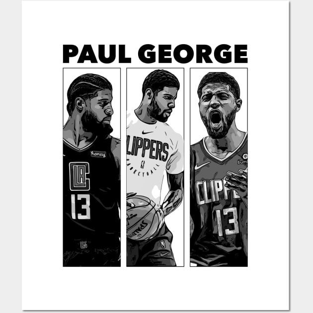 Paul George Basketball 2 Wall Art by Playful Creatives